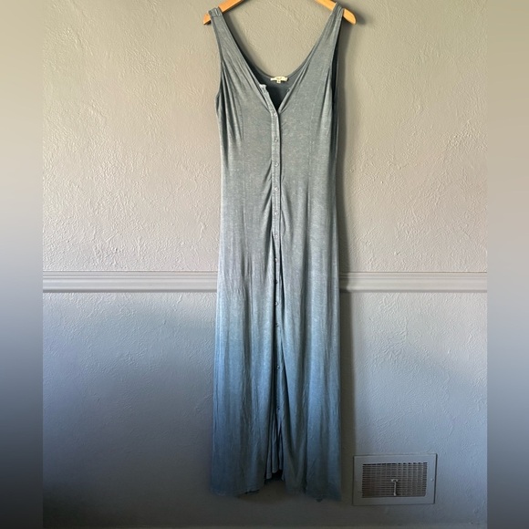 Easel | Maxi | Tank | Button-Up | Greenish Blue | Breezy | Dress | M 🌿💨 - Picture 1 of 11